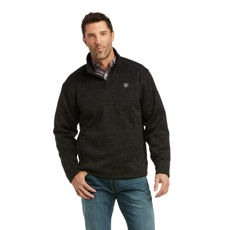 Men's Caldwell 1/4 Zip Sweater, Charcoal, Size Extra Large