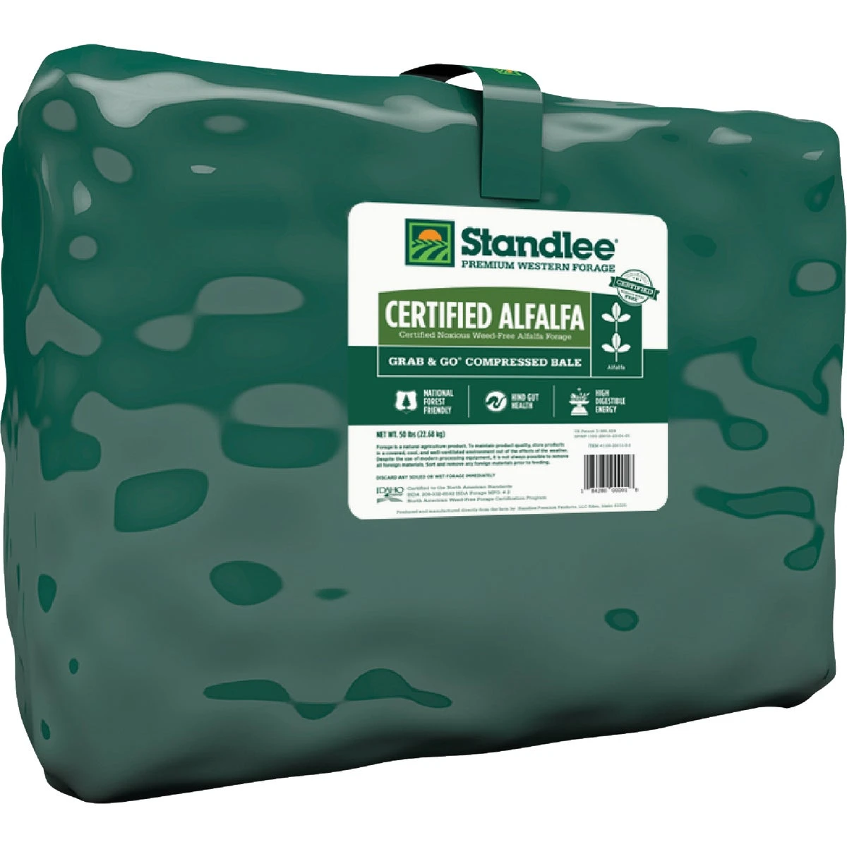 50 Lb. Certified Alfalfa Grab & Go Compressed Bale