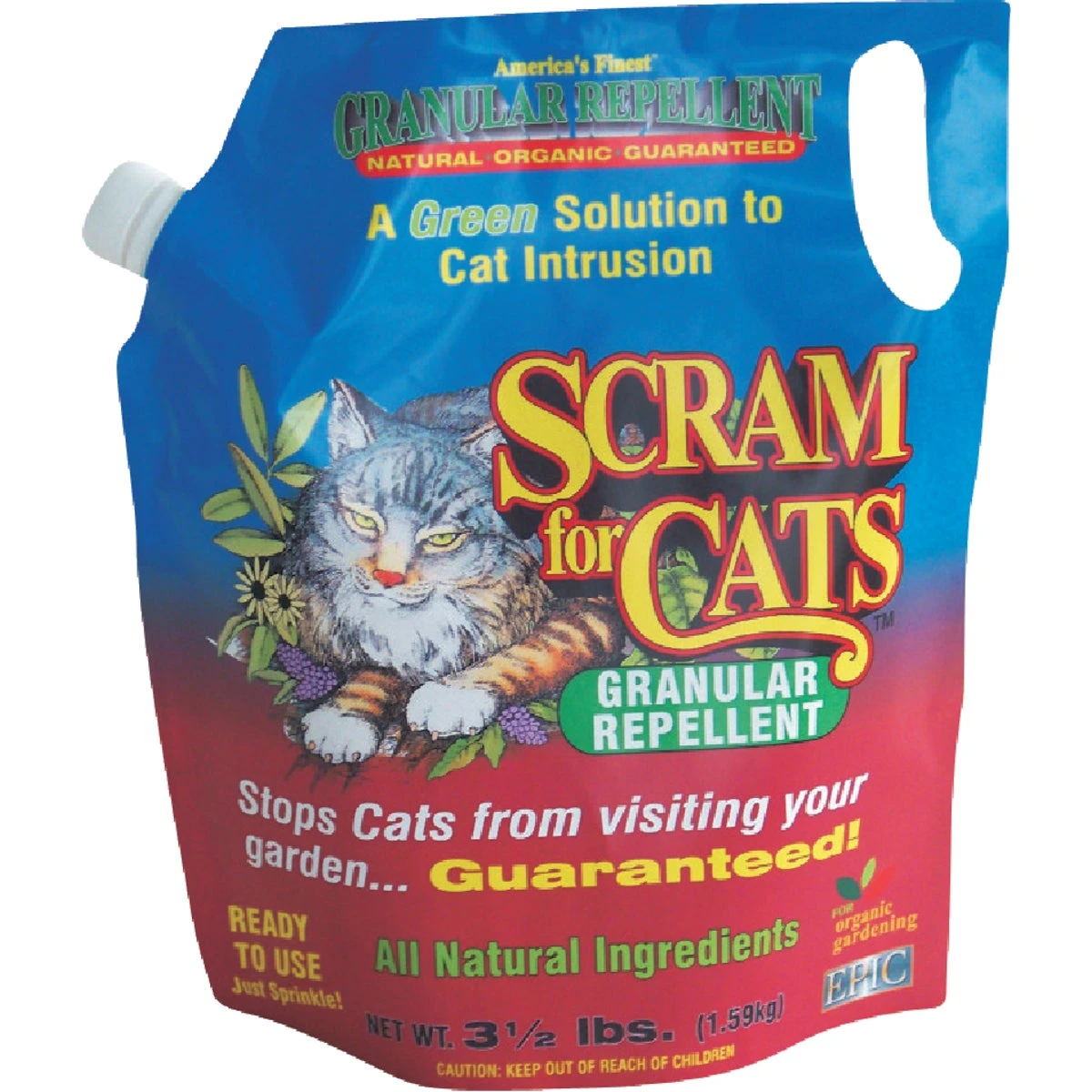 3.5 Lb. Granular Organic Animal Repellent - Natural Cat Deterrent