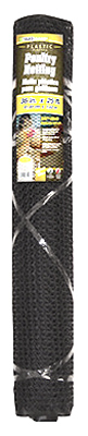 Poultry Netting, Black Pvc, 3/4-inch Mesh, 3 X 25-feet