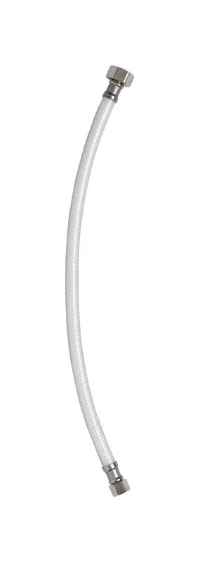 Reinforced Polyvinyl Faucet Connector 3/8 Inch Compression by 1/2 Inch Female Iron Pipe Thread 16 Inch Length
