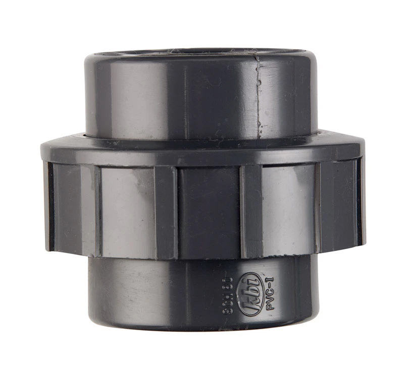 PVC Threaded Pipe Union, Gray, 2 In.