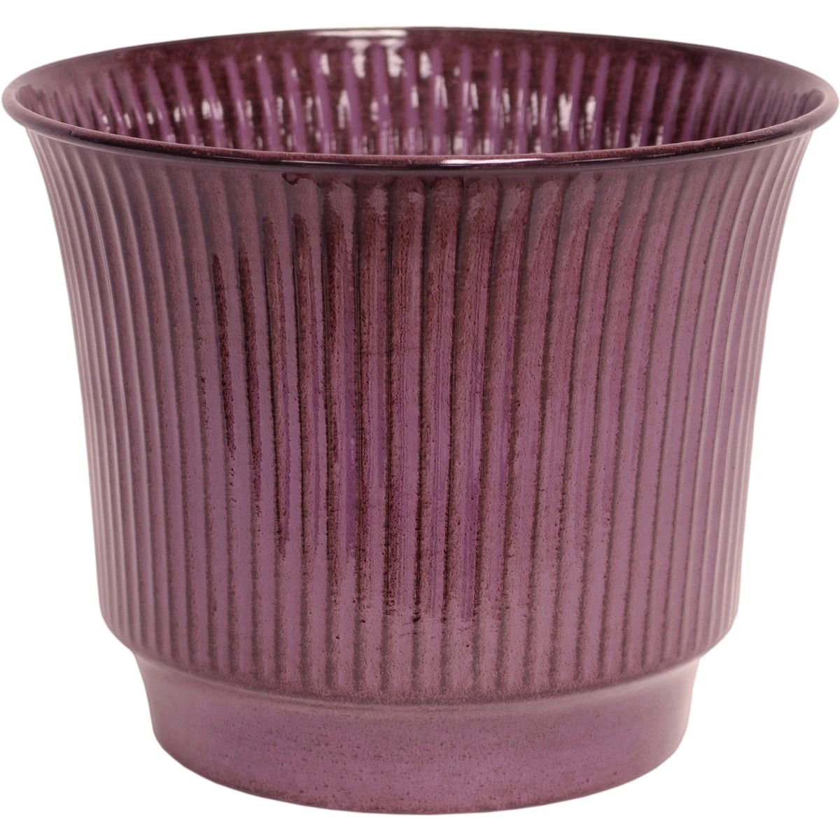 Madison 6.75 In. X 8 In. Ironstone Metal Stormy Purple Planter