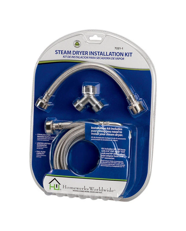 Stainless Steel Steam Dryer Installation Kit for Easy and Durable Dryer Hookup