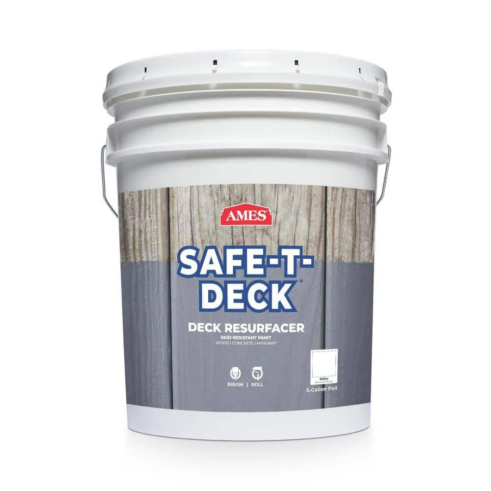 Safe-t-deck 5 Gallon White Semi-gloss Anti-skid Porch And Floor Paint