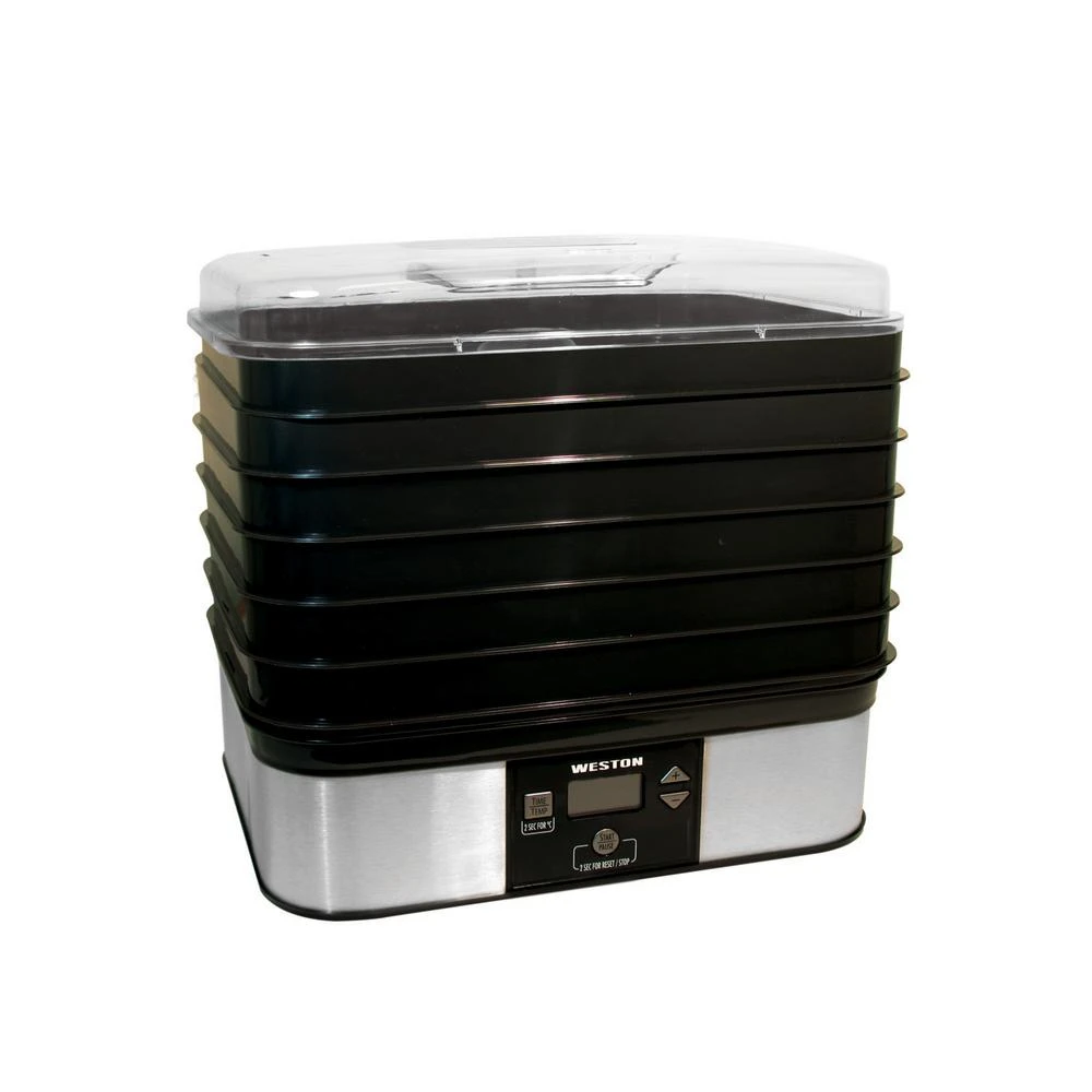 6-tray Digital Food Dehydrator With Adjustable Thermostat And Timer