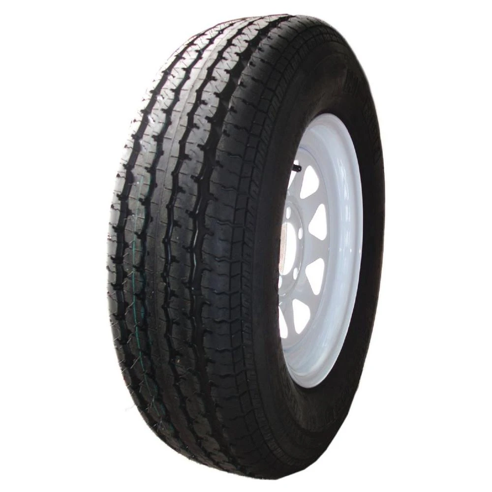 Trailer Tire and Assembly, Size ST225 by 75 R15, Complete Wheel