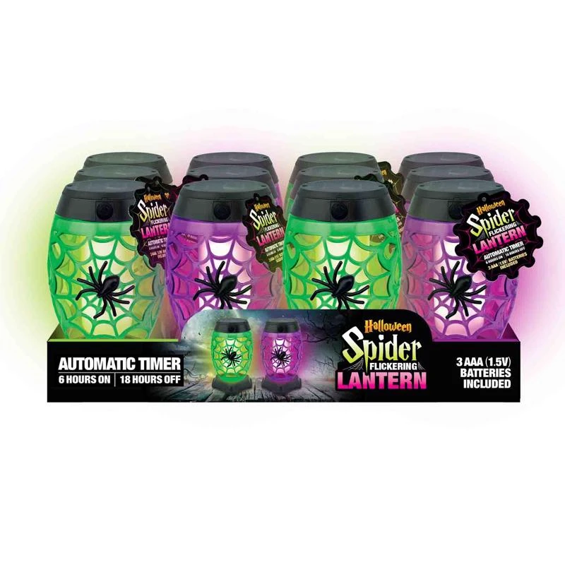 Flickering Spider Lantern with Two Color Options