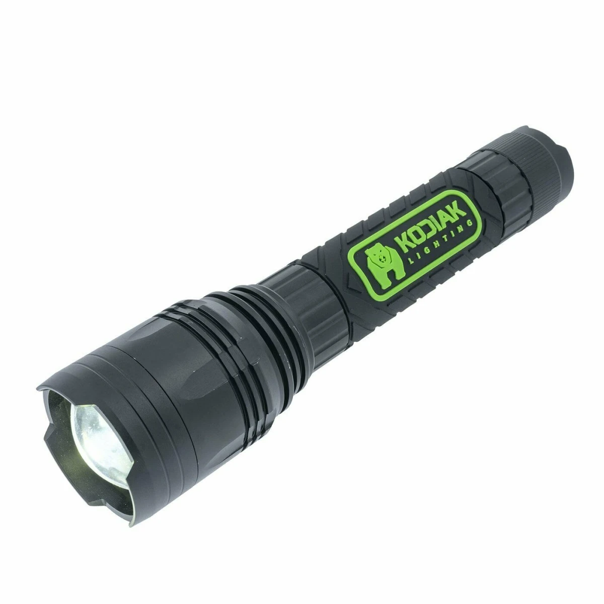 Tactical Grade Flashlight, 3500 Lumens, 3 Modes, Rubber Grip, Model K-3500grp-6/12