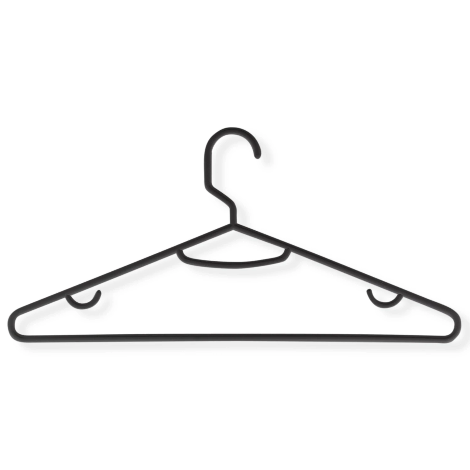 Recycled Plastic Hangers, Black, 15-Pk.