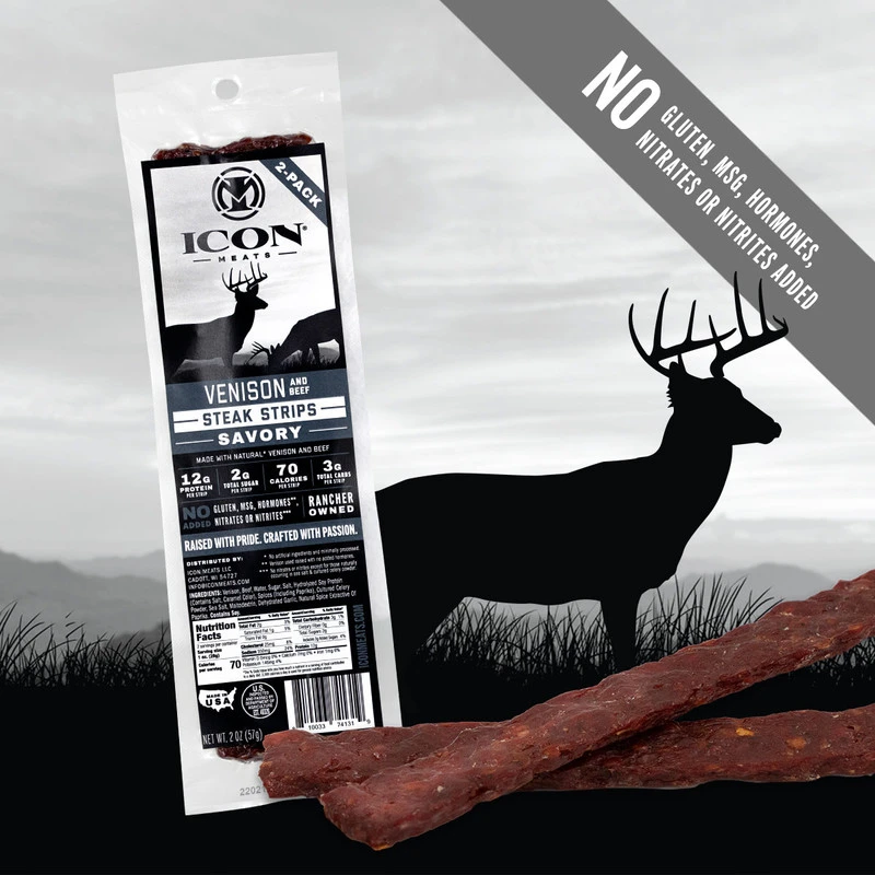 2 Ounce Venison Steak Strip Savory Flavor