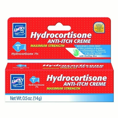 Hydrocortisone 1% Anti-itch Cream, Maximum Strength, 0.5 Oz For Fast Relief