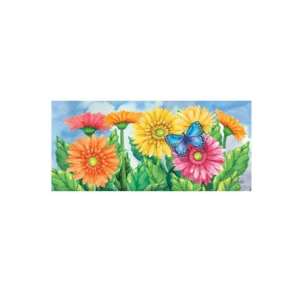 Gerbera Daisies Sassafras Switch Mat, 22 X 10 Inches