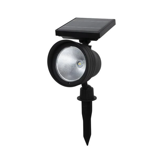 Solar Black Plastic Spotlight, 100 Lumens, Model 26161 For Outdoor Lighting