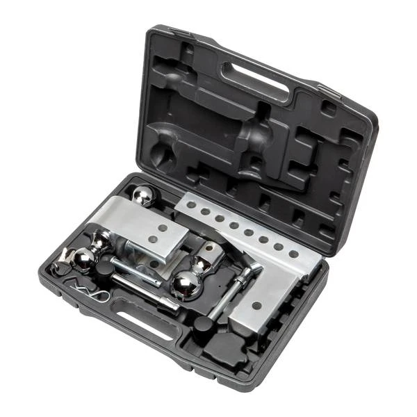 Adjustable Ball Mount Set with Chrome-Plated Aluminum Construction for Trailer Towing