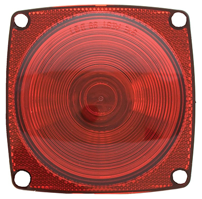Stop, Tail & Turn Light Replacement Lens, Square, 4.5-inch Model Ul440021