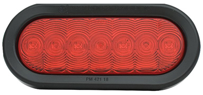 6 Light Emitting Diode Stop Tail and Turn Light, 6.5 Inches by 2.5 Inches