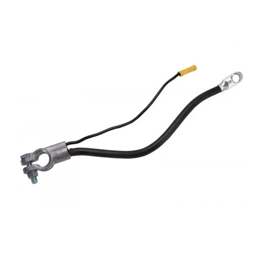 25-inch Black Top Post Battery Cable With Auxiliary Cable, 4 Awg