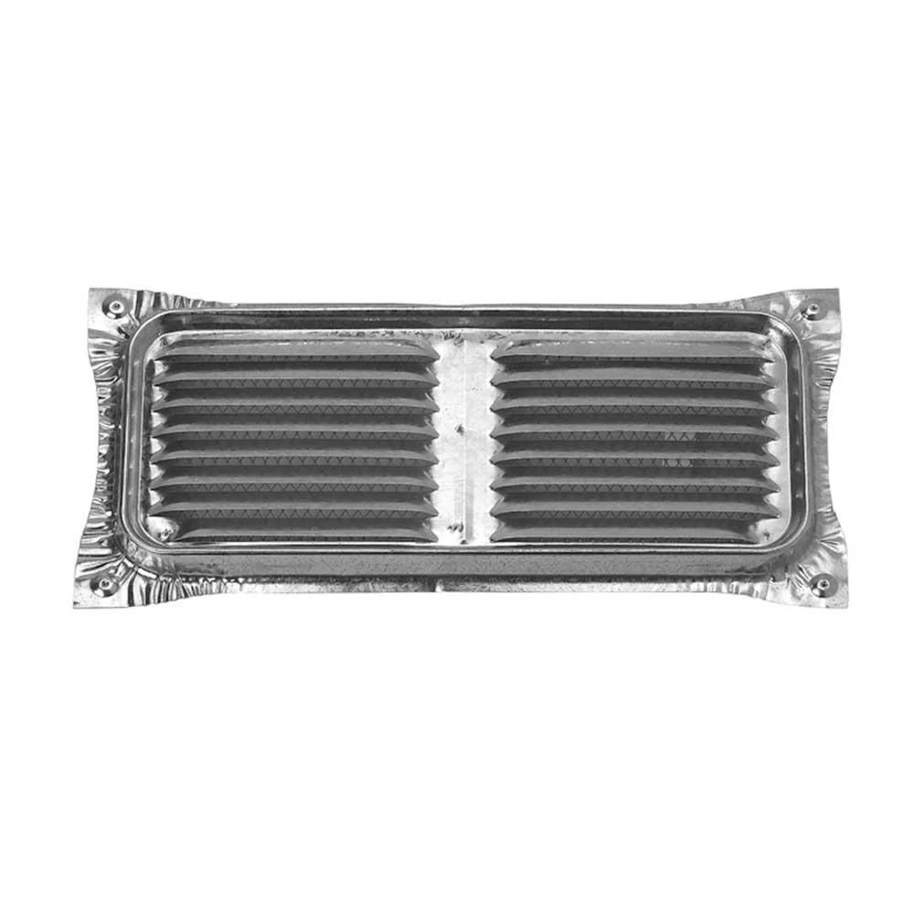 14 X 6-inch Galvanized Steel Foundation Vent With Finned Louvers And Mesh