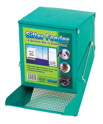 Metal Chew-proof Sifter Animal Feeder, 5-inch With Lid