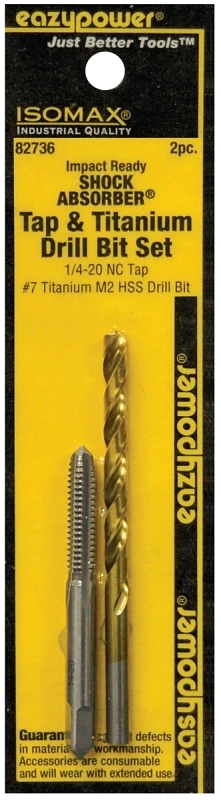 SAE Plug Tap, National Coarse Thread, 1/4 Inch by 20 Threads Per Inch