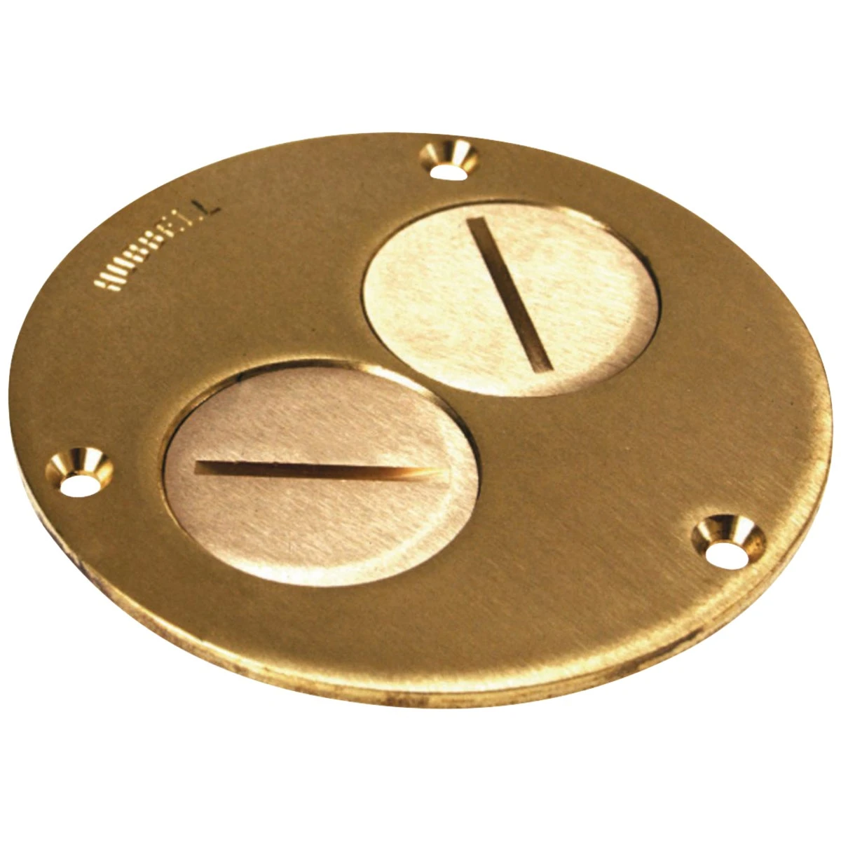 Brass Polished Brass 4-1/4 Inch Floor Outlet Cover Plate Model P60du