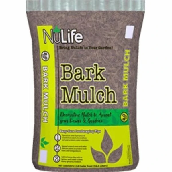 Pine Bark Mulch, 1.5 Cubic Feet Bag, Natural Landscaping and Gardening Mulch
