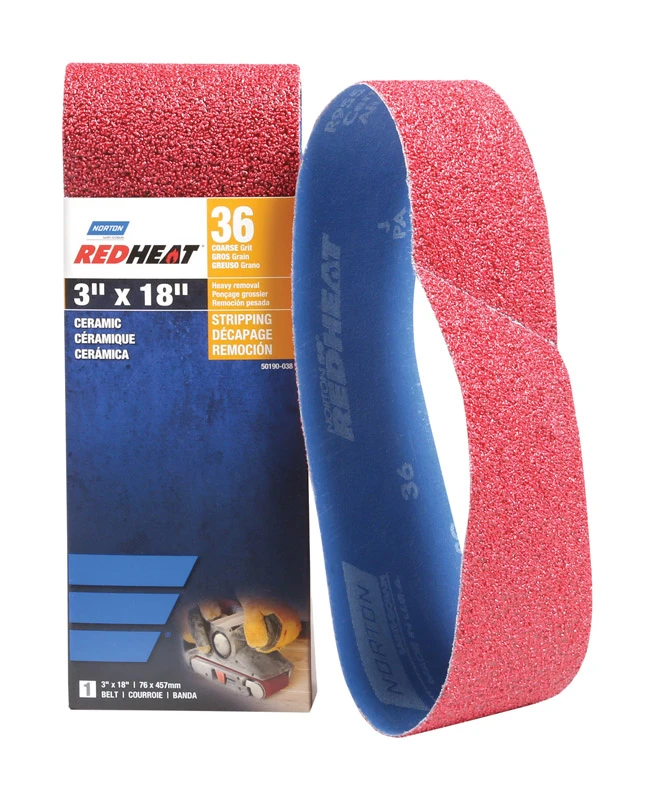 Sanding Belts, 36 Grit, 3 x 18-In., 2-Pk.