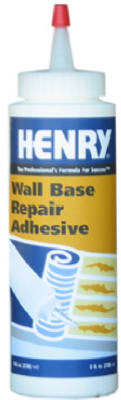 Wall Base Repair Adhesive, 6-ounce Squeeze Bottle For Rubber & Vinyl