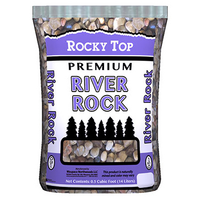 River Rock Landscape Stones, 0.5 Cubic Foot Bag