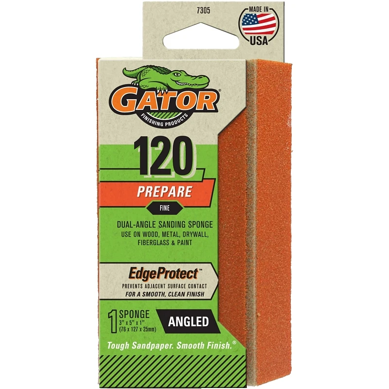 Ez123 Angle Sanding Sponge, 120-grit For Superior Finishing