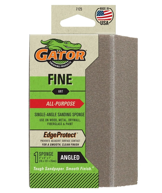 Fine Grit Single Angle Sanding Sponge For Drywall, Wood, Metal, And More