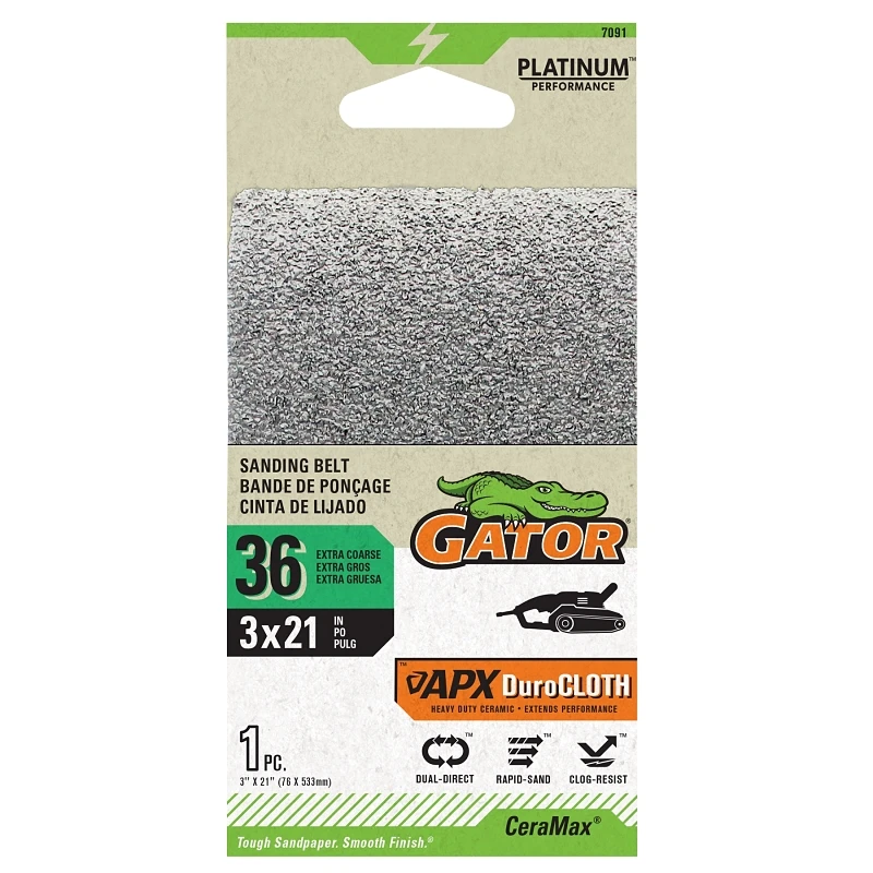 Platinum 3 In. X 21 In. 36 Grit Coarse Heavy Duty Sanding Belt