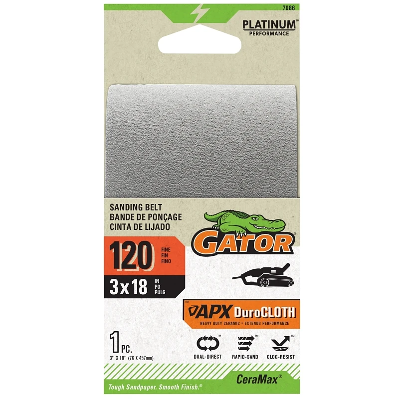 Platinum 3 In. X 18 In. 120 Grit Heavy Duty Ceramic Sanding Belt