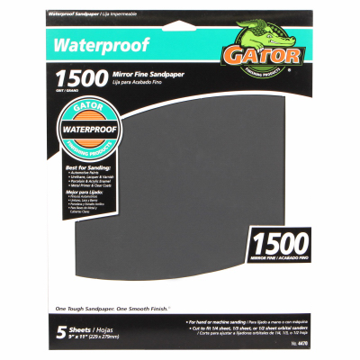 9" X 11" 1000 Grit Sandpaper - 5 Pack