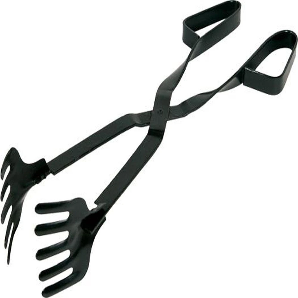 15 Inch Steel Crab Tongs - Durable Black Painted Steel For Seafood Handling