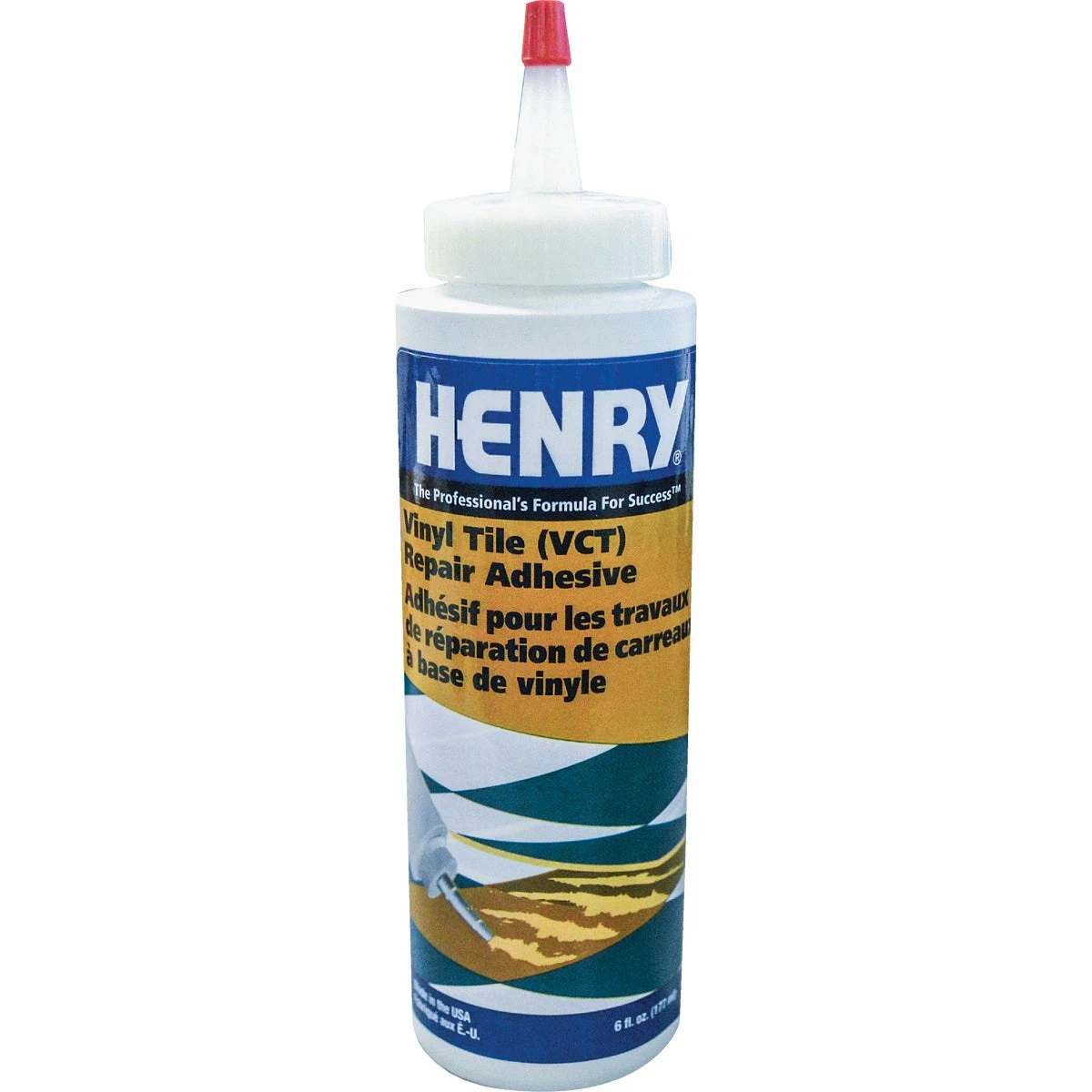 Henry Vinyl Tile Repair Adhesive, 6 Oz. Squeeze Bottle For Quick Repairs