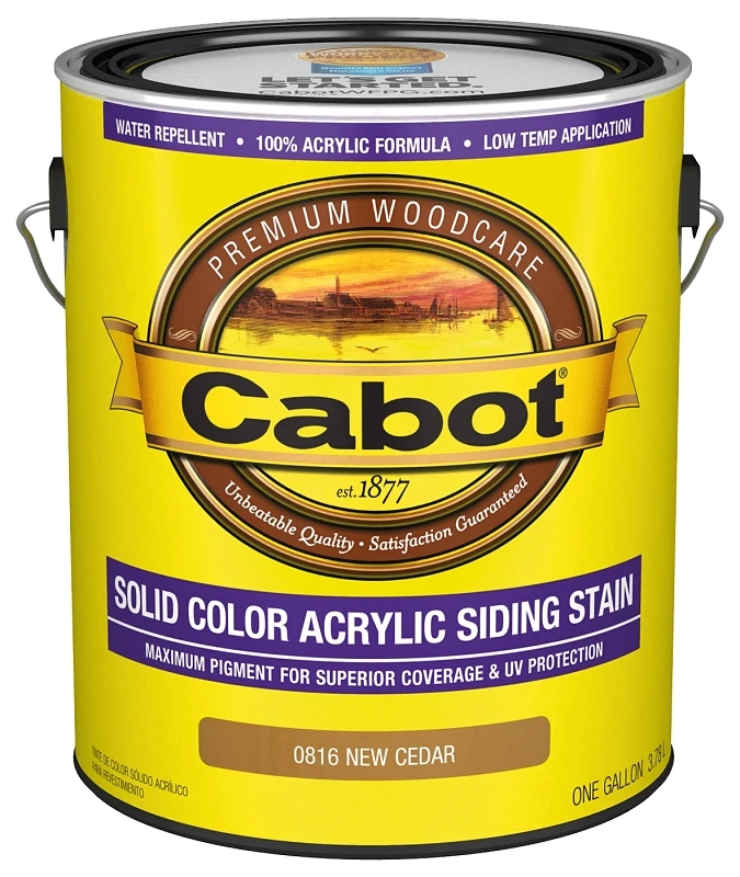 Solid Color Acrylic Siding Stain New Cedar 1-gallon For Superior Coverage
