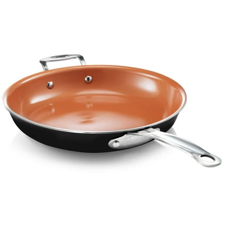 Gotham Steel Diamond Fry Pan, 12-inch With Ultra Nonstick Coating And Helper Handle