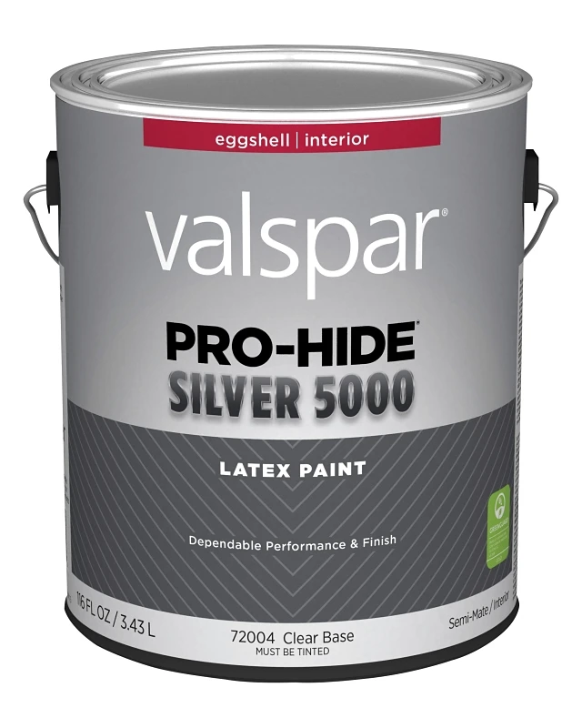 Pro-hide Silver 5000 Latex Eggshell Interior Wall Paint, Clear Base, 1 Gallon