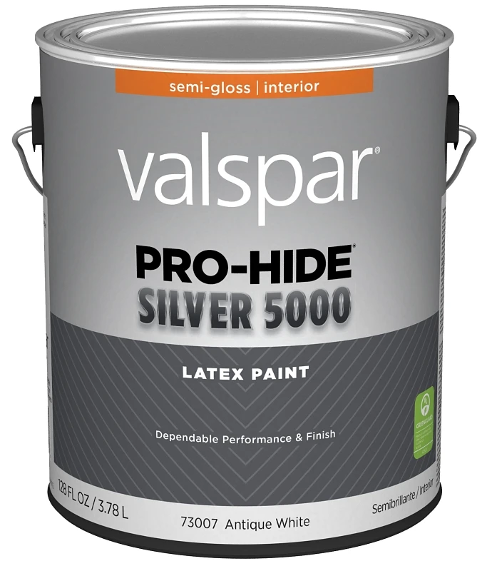 Pro-hide Silver 5000 Latex Semi-gloss Interior Wall Paint, Antique White, 1 Gallon