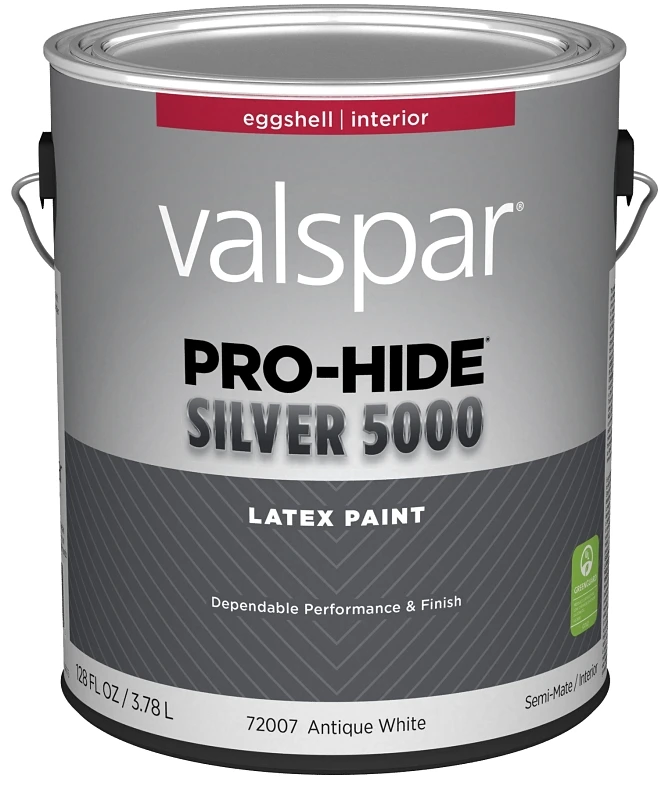Pro-hide Silver 5000 Latex Eggshell Interior Wall Paint, Antique White, 1 Gallon