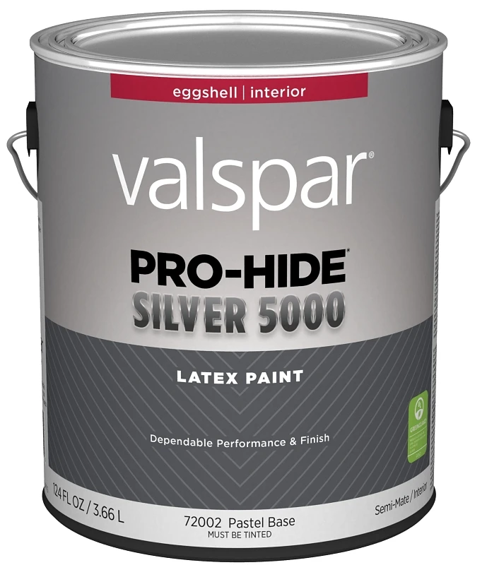 Pro-hide Silver 5000 Latex Eggshell Interior Wall Paint, Pastel Base, 1 Gallon