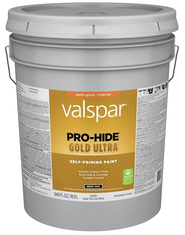Zero Voc Latex Semi-gloss Interior Wall Paint, 5 Gal.