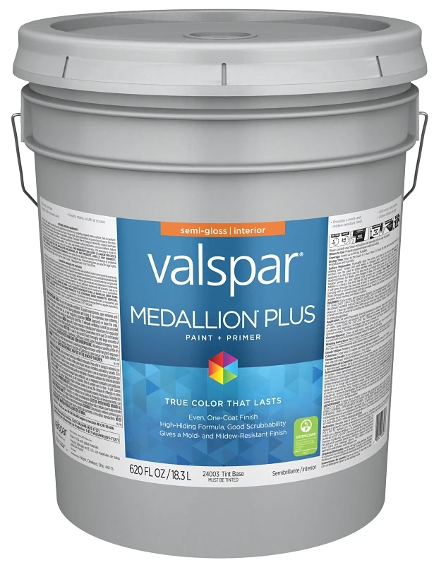 Medallion Plus Premium Paint & Primer Semi-gloss Interior Paint, Tint Base, 5 Gallon