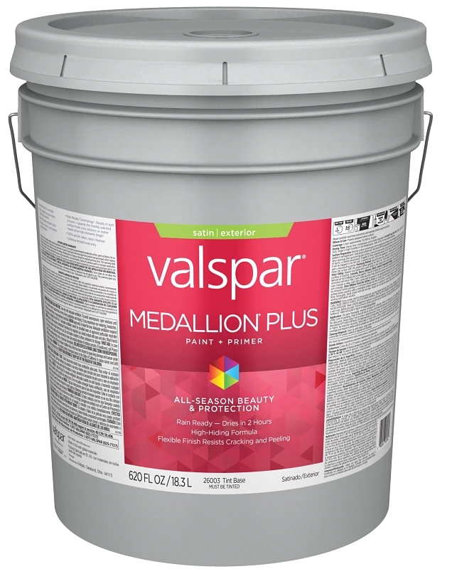 Medallion Plus Premium Satin Exterior Paint & Primer, Tint Base, 5 Gallon