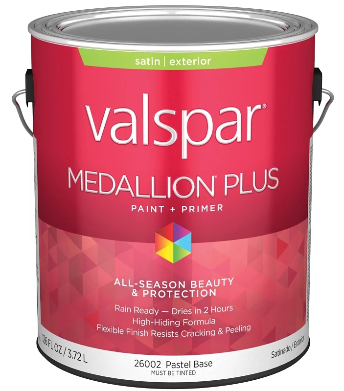 Medallion Plus Premium Satin Exterior Paint & Primer, Pastel Base, 1 Gallon