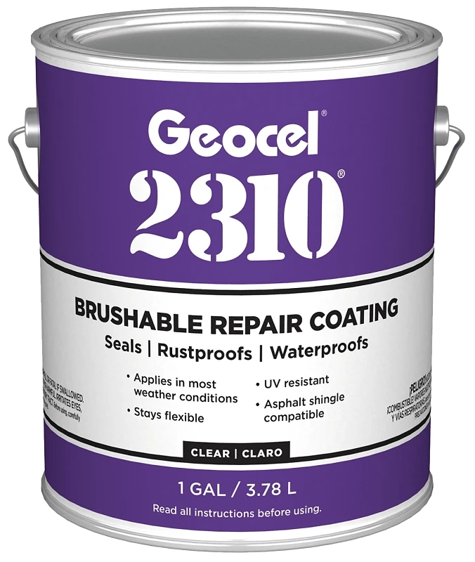 2310 Clear 1 Gallon Tripolymer Brushable Repair Sealant Coating