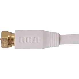 White RG6 Coaxial Cable, 3 Feet Length, High Quality Signal Transmission