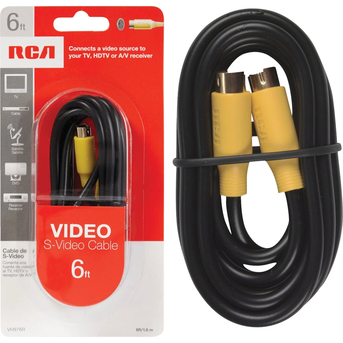 S Video Dubbing Cable, 6 Feet With Gold Plated Connectors